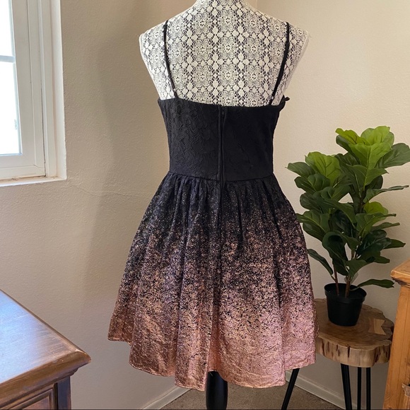 Windsor Black and Rose Gold Ombré Glitter Dress - Picture 2 of 8
